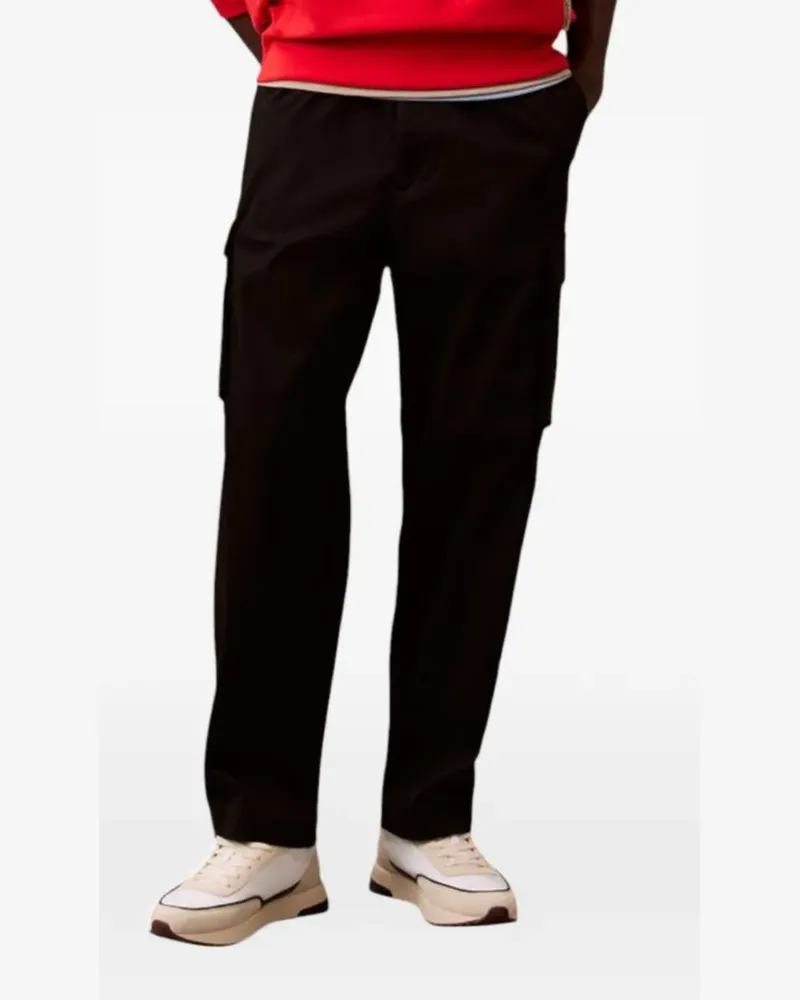 Calvin Klein elasticated-waist cargo pants - Schwarz Schwarz