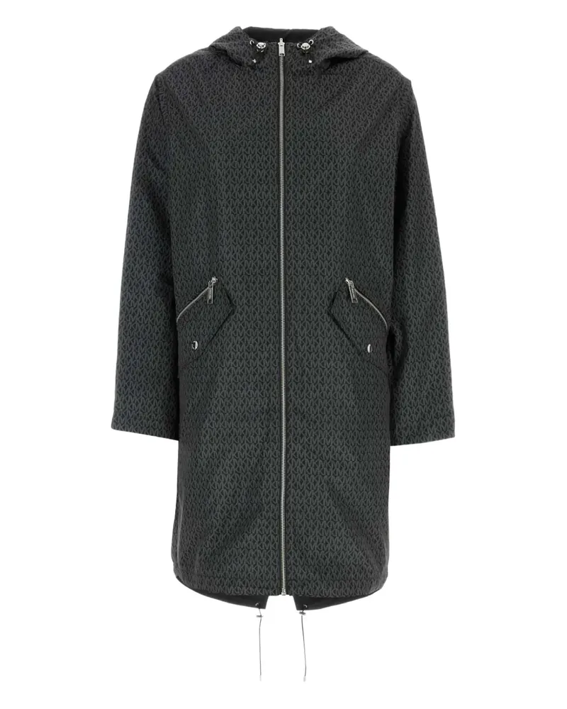 Michael Kors Wendbarer Signature Logo Windbreaker - Schwarz Schwarz