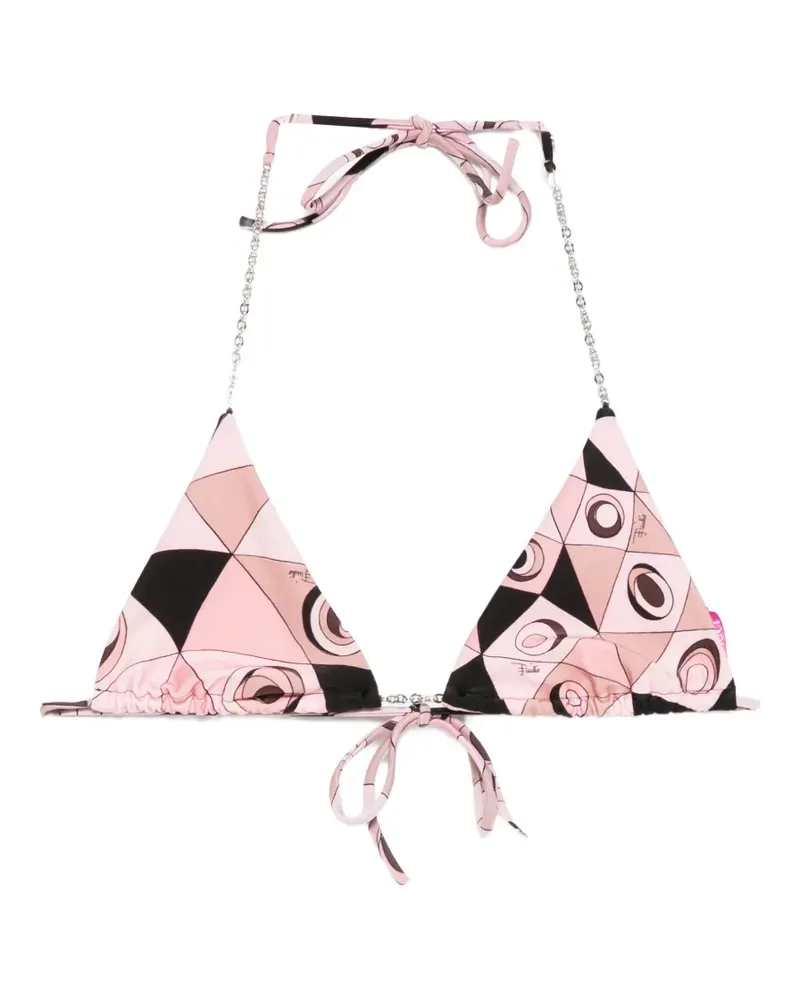 Emilio Pucci triangle-cup bikini top - Rosa Rosa