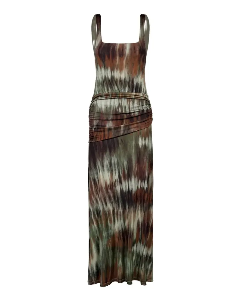 Johanna Ortiz Plant Of Joy abstract-pattern midi dress - Braun Braun