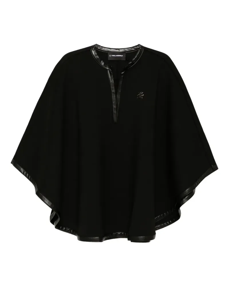 Karl Lagerfeld Cape mit Logo-Prägung - Schwarz Schwarz
