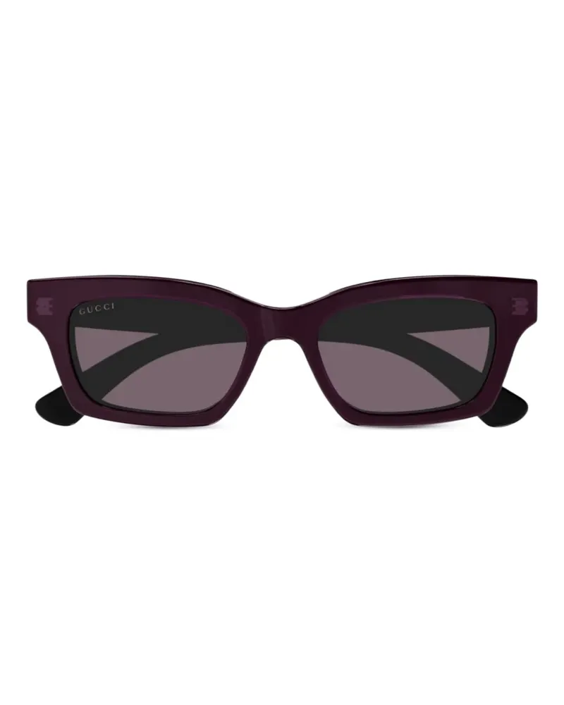 Gucci Sonnenbrille mit eckigem Gestell - Schwarz Schwarz