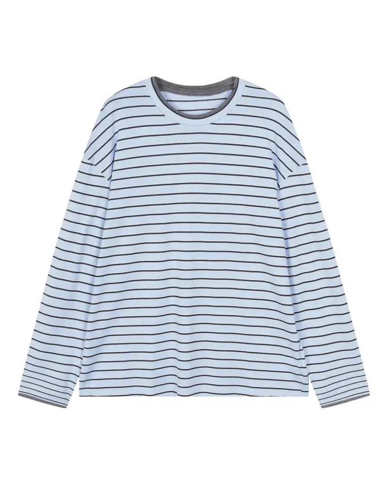 JNBY Gestreiftes Langarmshirt - Blau Blau