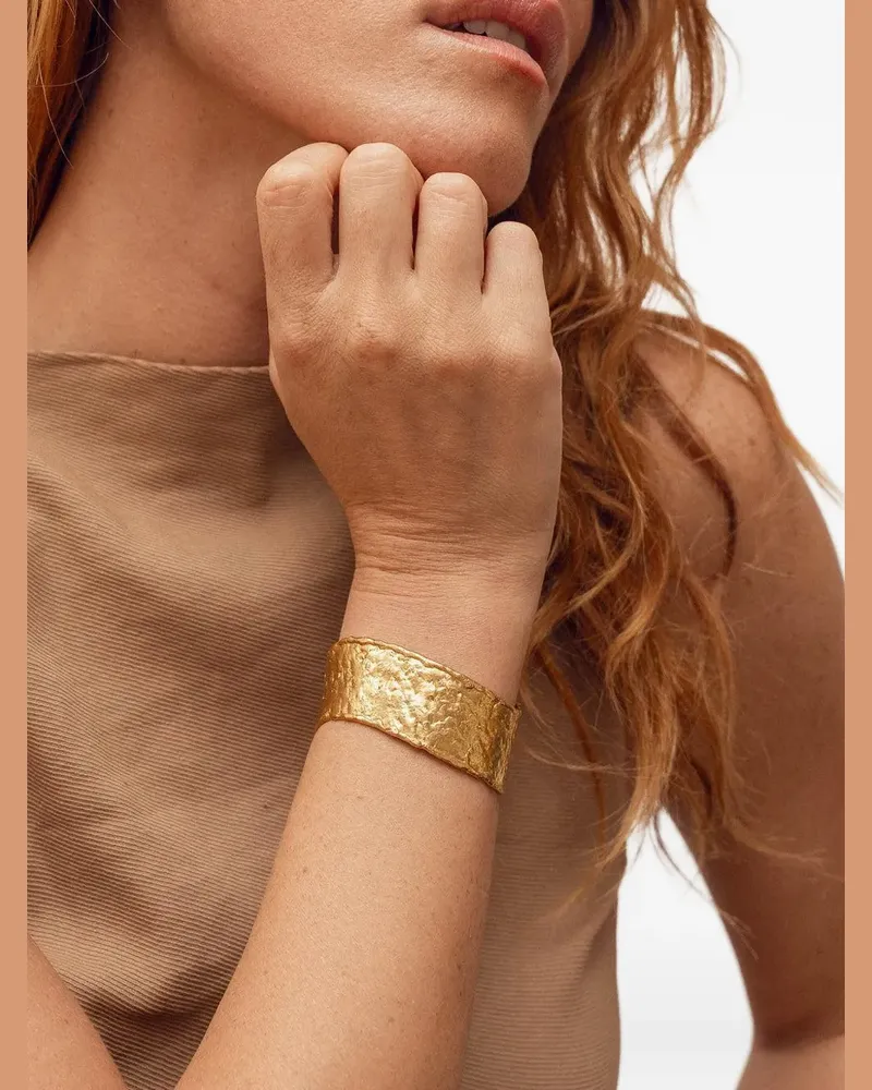 Sylvia Toledano Gehämmerte Flow Armspange - Gold Gold