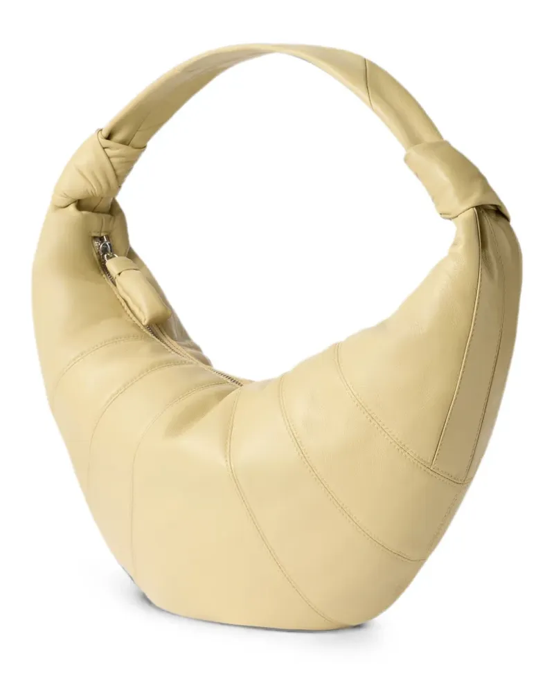 Christophe Lemaire Fortune Croissant bag in leather - Nude Nude
