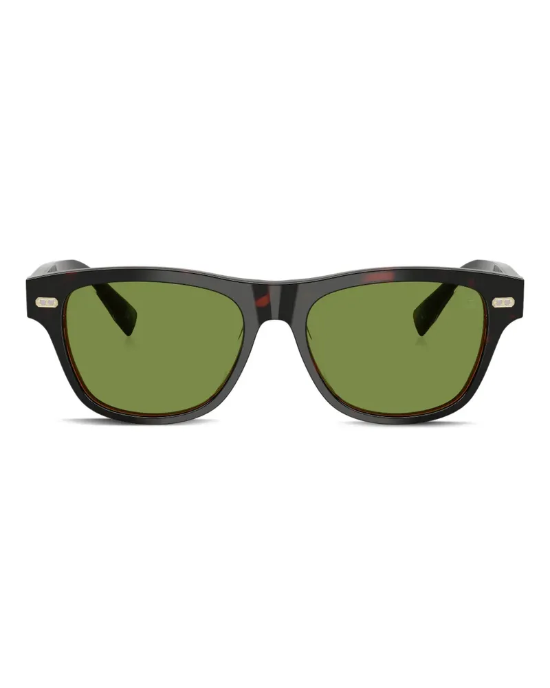 Brunello Cucinelli Sonnenbrille mit breitem Gestell - Braun Braun