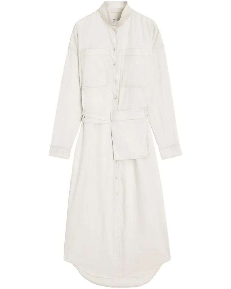 Christophe Lemaire Langes Hemdkleid mit Gürtel - Weiß Weiß