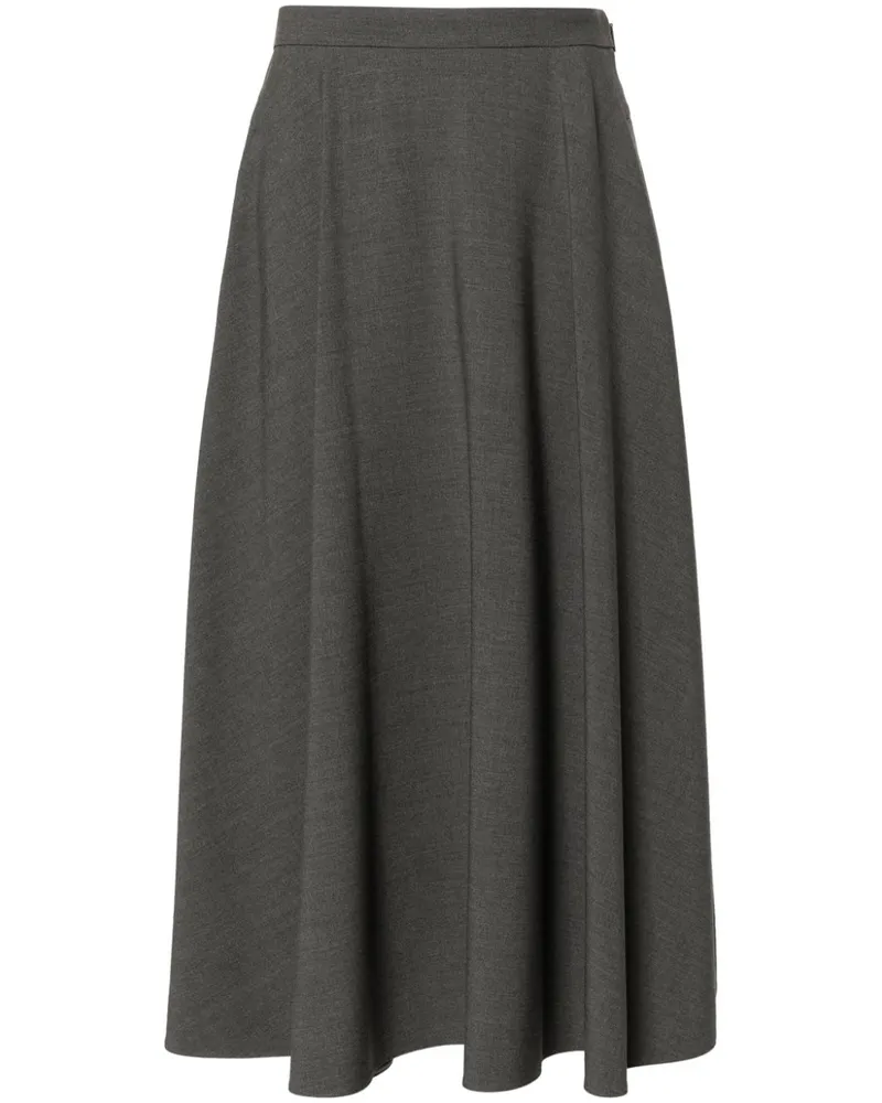 Valentino Garavani Active Midirock aus Gabardine - Grau Grau
