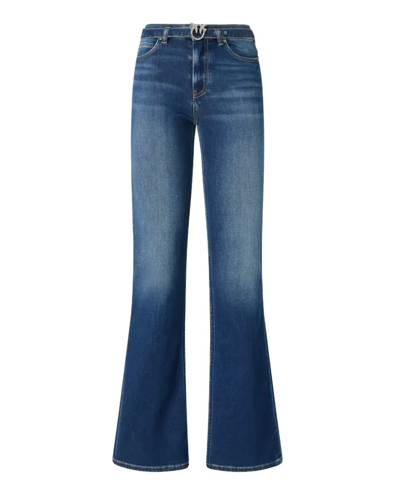 Pinko Love Birds buckle flared jeans - Blau Blau