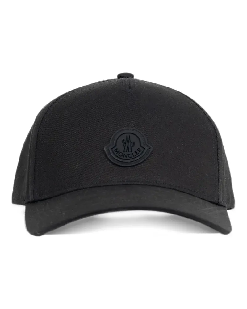 Moncler logo-patch baseball cap - Schwarz Schwarz