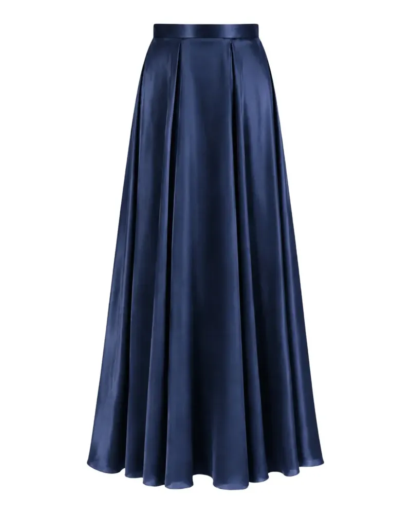 Temperley London Amerie Maxirock aus Satin mit Falten - Blau Blau