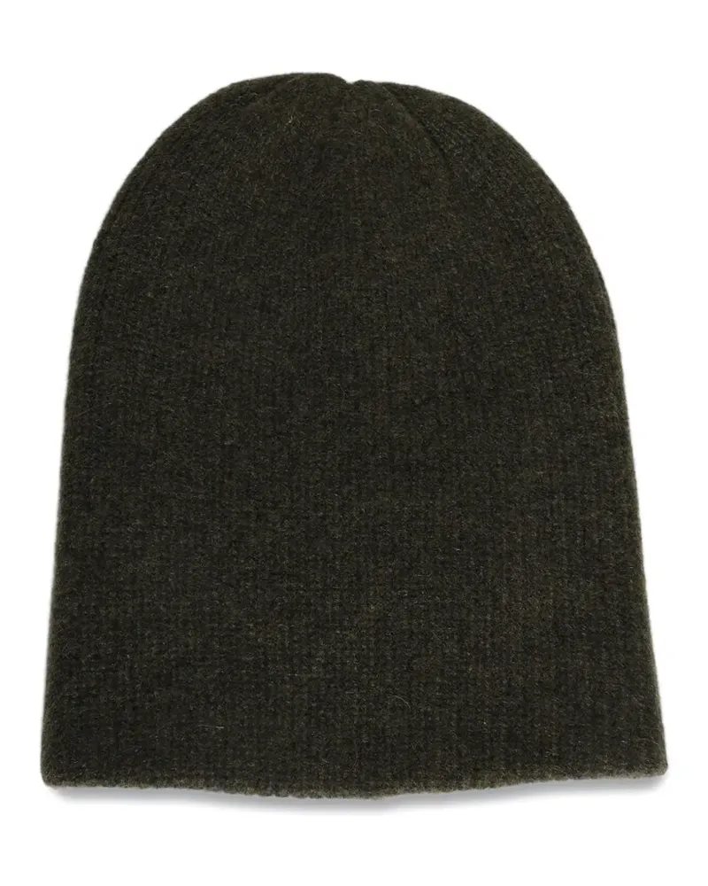The Elder Statesman Gerippte Beanie - Grün Grün