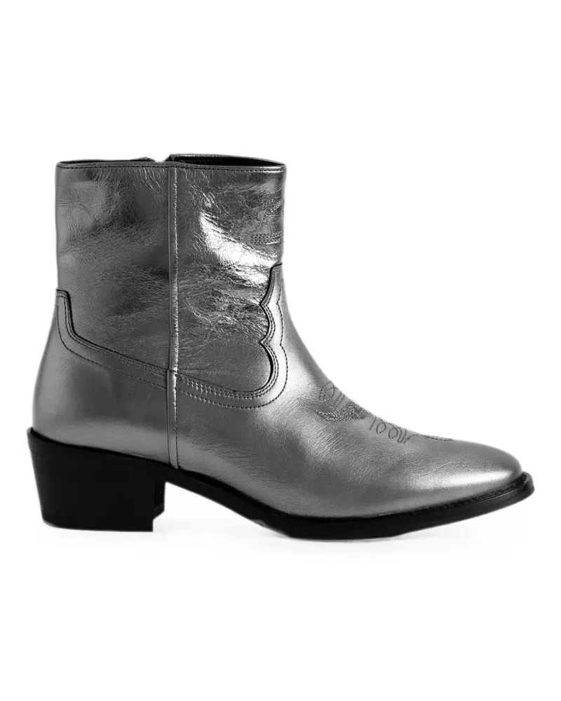 Zadig & Voltaire Tex low metal ankle boots - Grau Grau