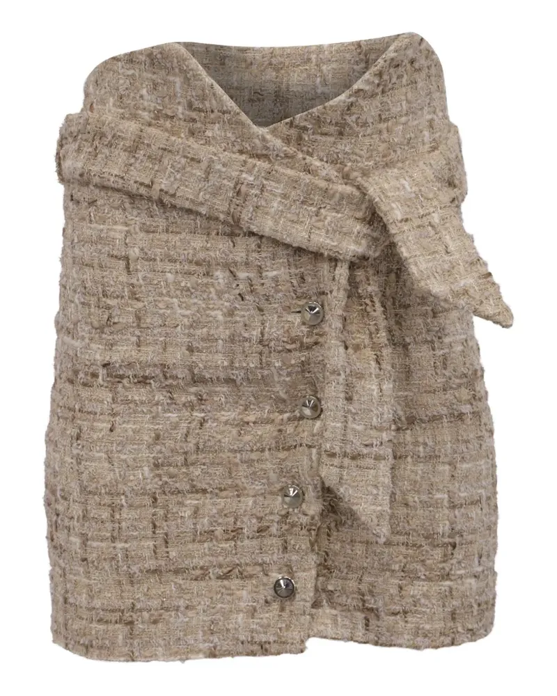IRO Tomia tweed-fabric skirt - Nude Nude