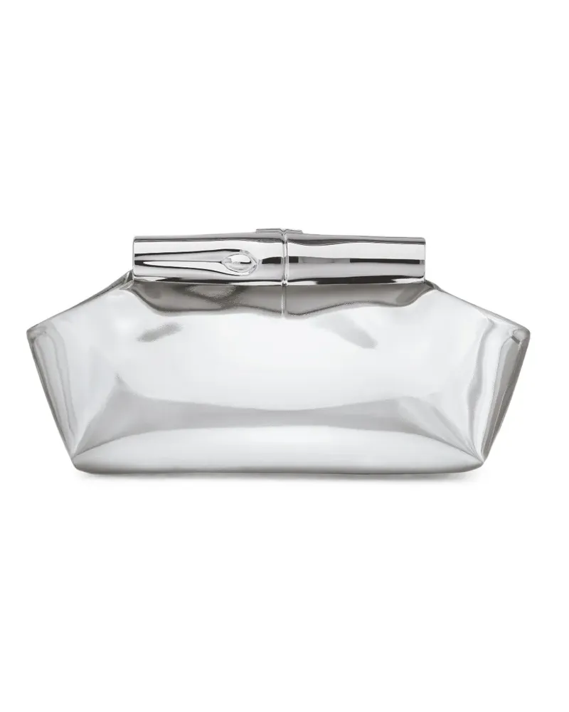 Longchamp Le Roseau S Clutch - Silber Silber