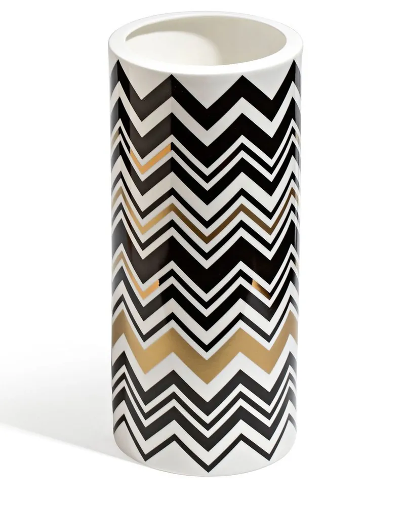 Missoni Home Hohe Zig Zag Vase - Weiß Weiß