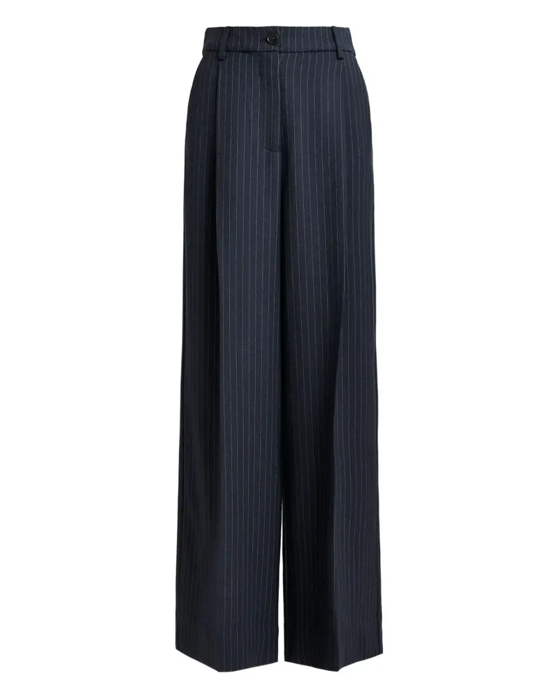 Essentiel Bundfaltenhose mit Nadelstreifen - Blau Blau