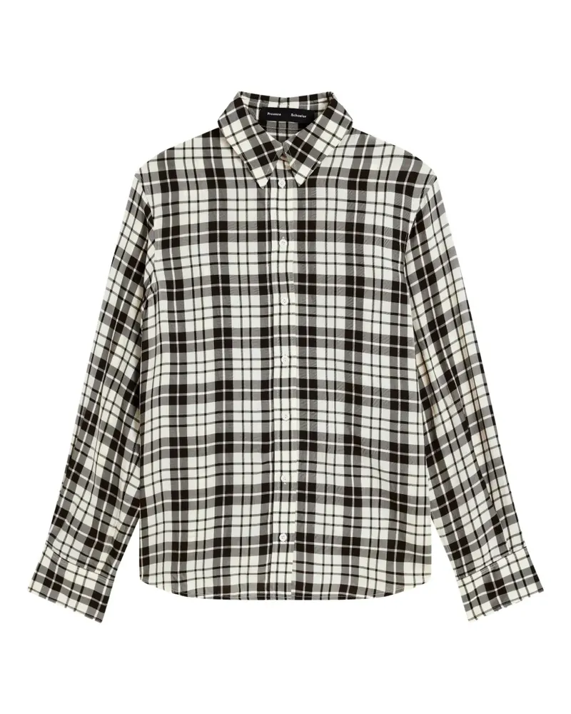 Proenza Schouler Kariertes Hemd - Schwarz Schwarz