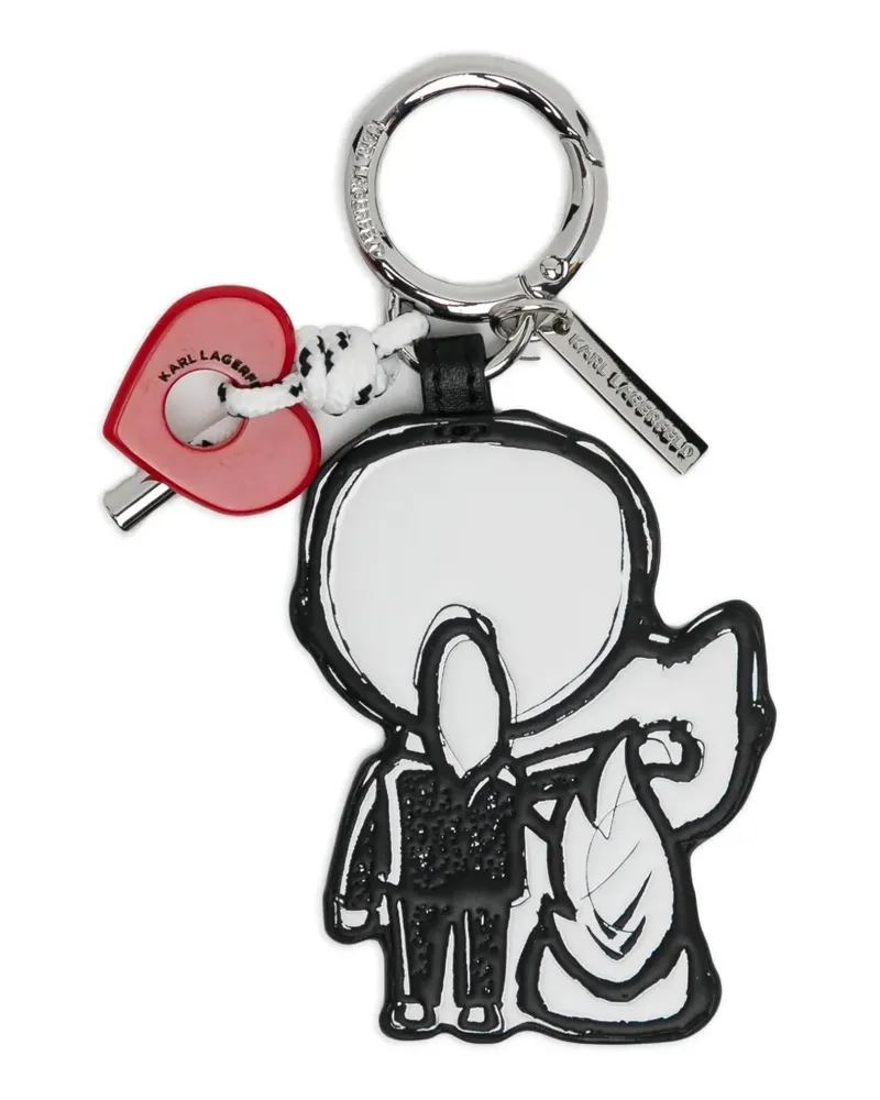 Karl Lagerfeld Ikon Valentine Schlüsselanhänger - Schwarz Schwarz
