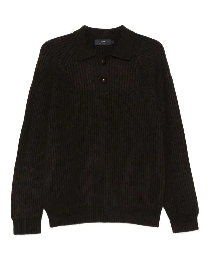 arch4 Mr. Darius Poloshirt aus Rippstrick - Braun Braun