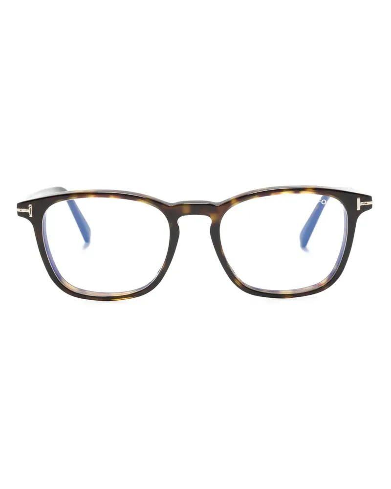 Tom Ford Eckige Brille in Schildpattoptik - Braun Braun