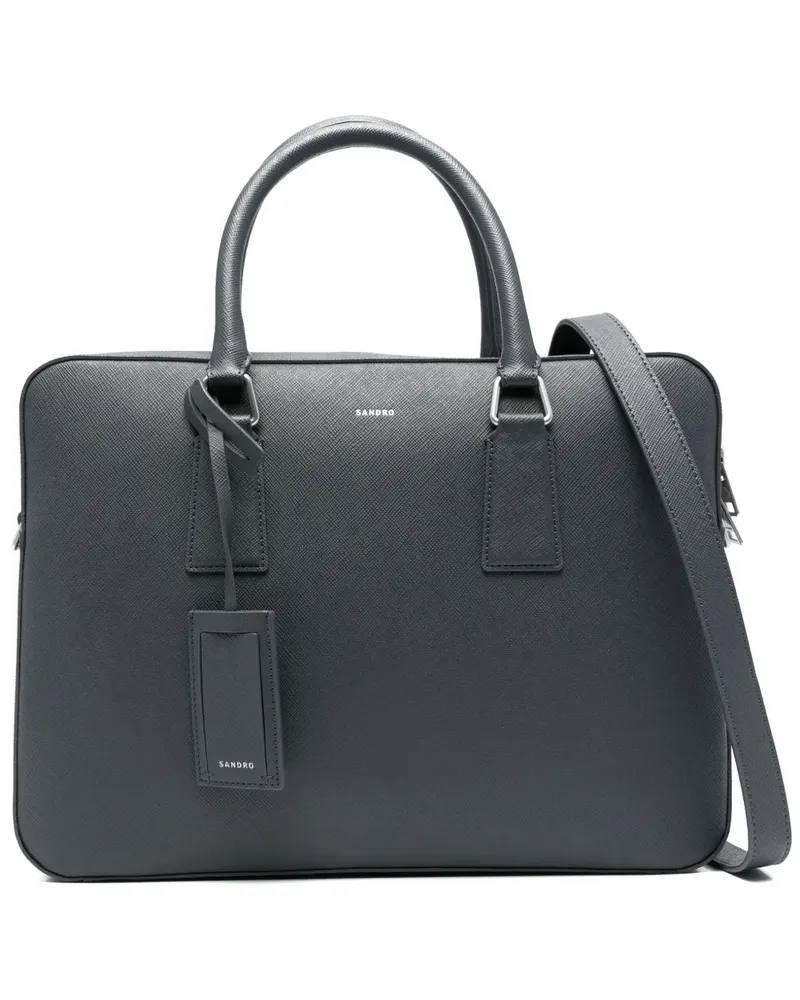 Sandro Aktentasche mit Logo-Print - Grau Grau
