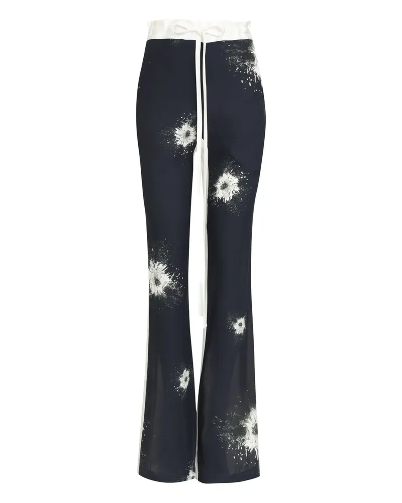 Gloria Coelho floral-pattern trousers - Weiß Weiß