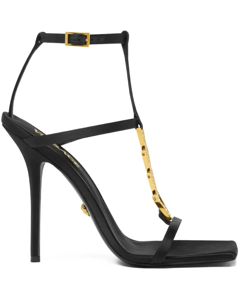 Versace Sandalen mit Kristallen 105mm - Schwarz Schwarz