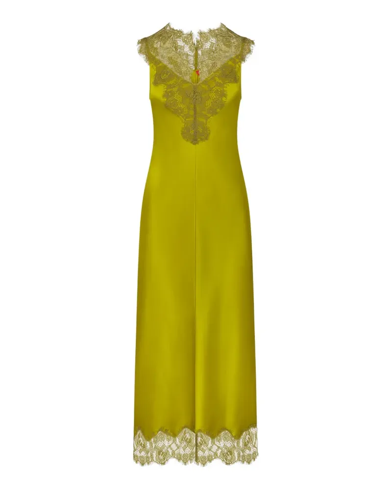 Simon Miller Bea Midikleid mit Spitzenbesatz - Gelb Gelb