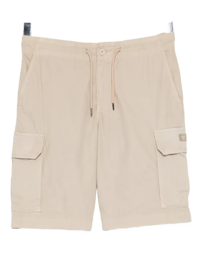 Emporio Armani logo-patch shorts - Nude Nude