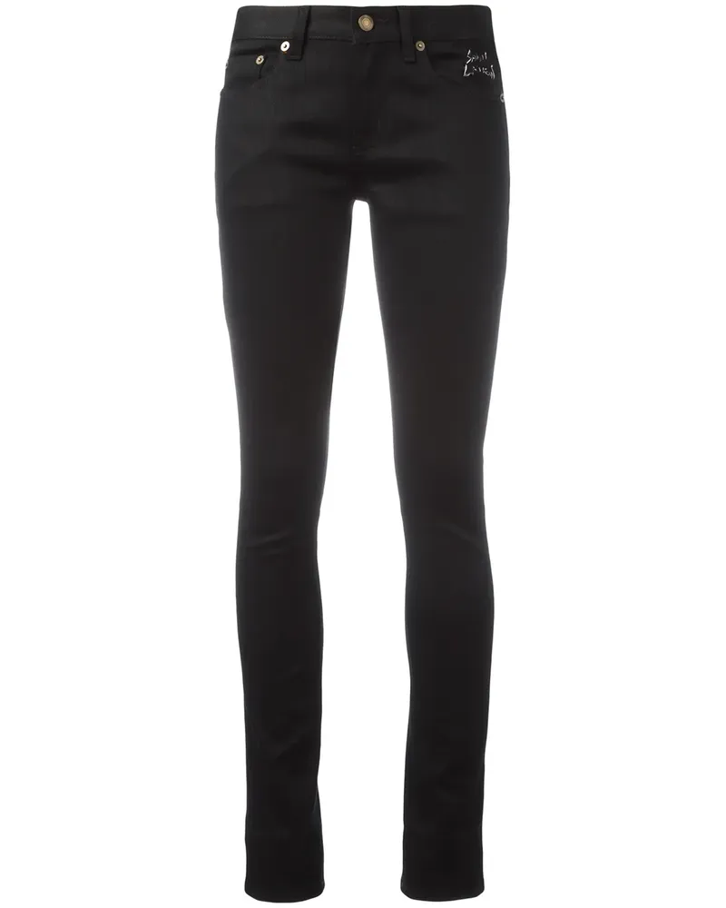 Saint Laurent Klassische Skinny-Jeans - Schwarz Schwarz