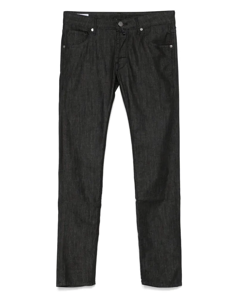 Incotex Jeans mit Logo-Patch - Schwarz Schwarz