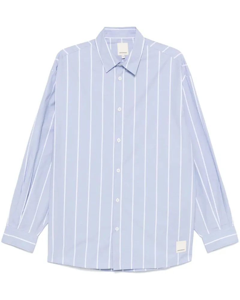 Emporio Armani Gestreiftes Hemd Blau