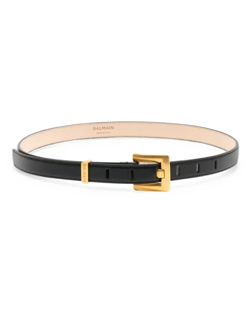 Balmain Anthem belt 2Cm-calfskin - Schwarz Schwarz