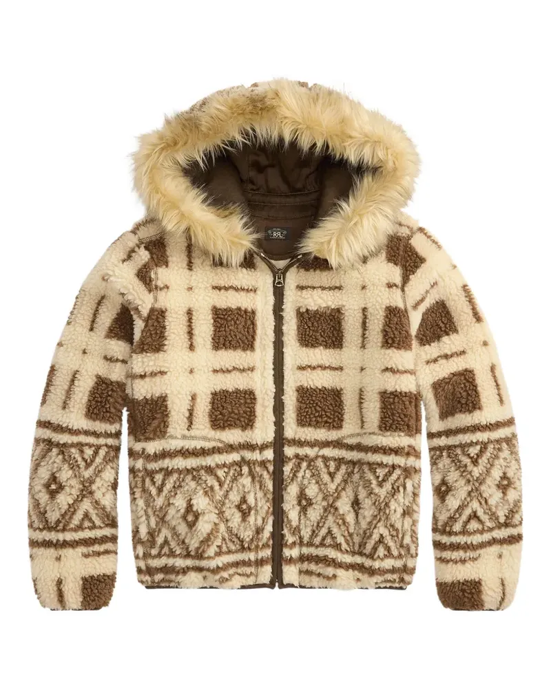 Ralph Lauren Kapuzenjacke aus Faux Fur - Nude Nude