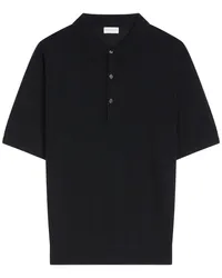 Dries van Noten Poloshirt aus Merinowolle Schwarz