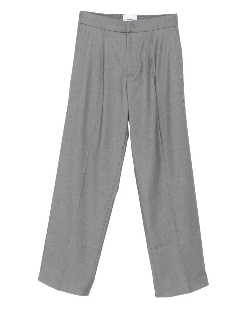 BONSAI pleat-detailing trousers - Grau Grau