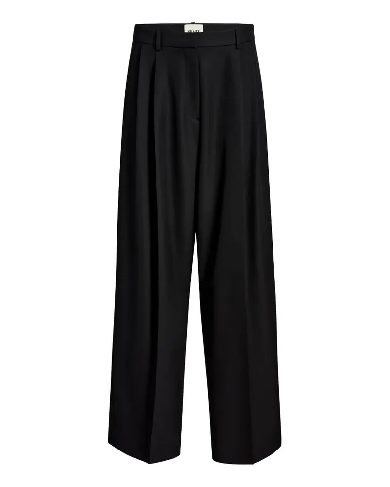 KHAITE August Hose aus schwarzer Wolle Schwarz