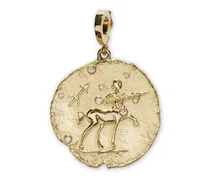 Großer 18kt Of The Star Sagittarius Coin Gelbgoldanhänger