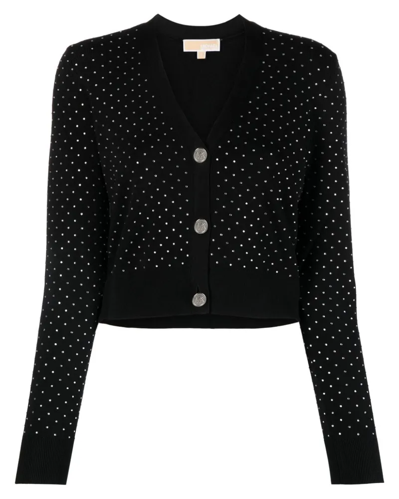 Michael Kors Cropped-Cardigan mit Nieten - Schwarz Schwarz