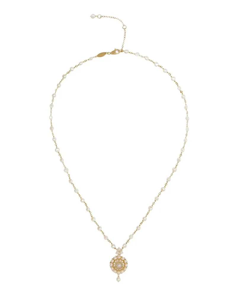 Dolce & Gabbana 18kt Gelbgoldhalskette mit Perlenanhänger