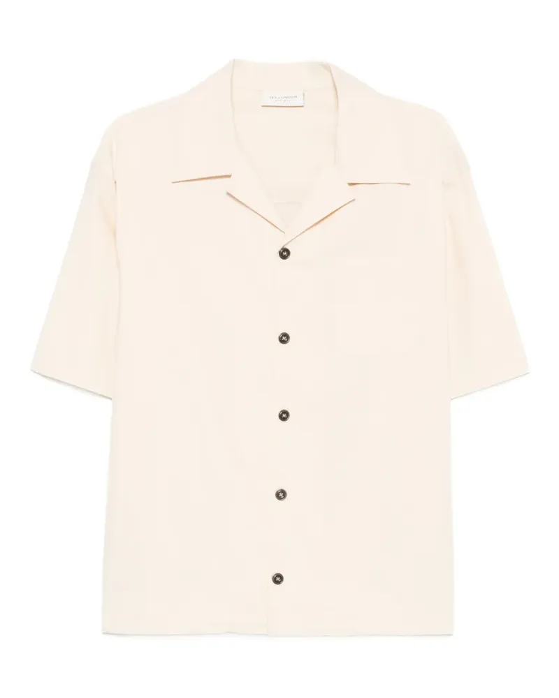 Yes London camp-collar short-sleeve shirt - Nude Nude