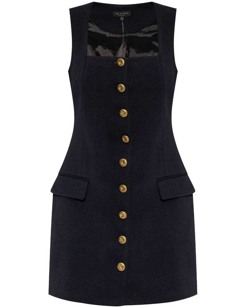 Rag & Bone Minikleid mit Knöpfen - Blau Blau