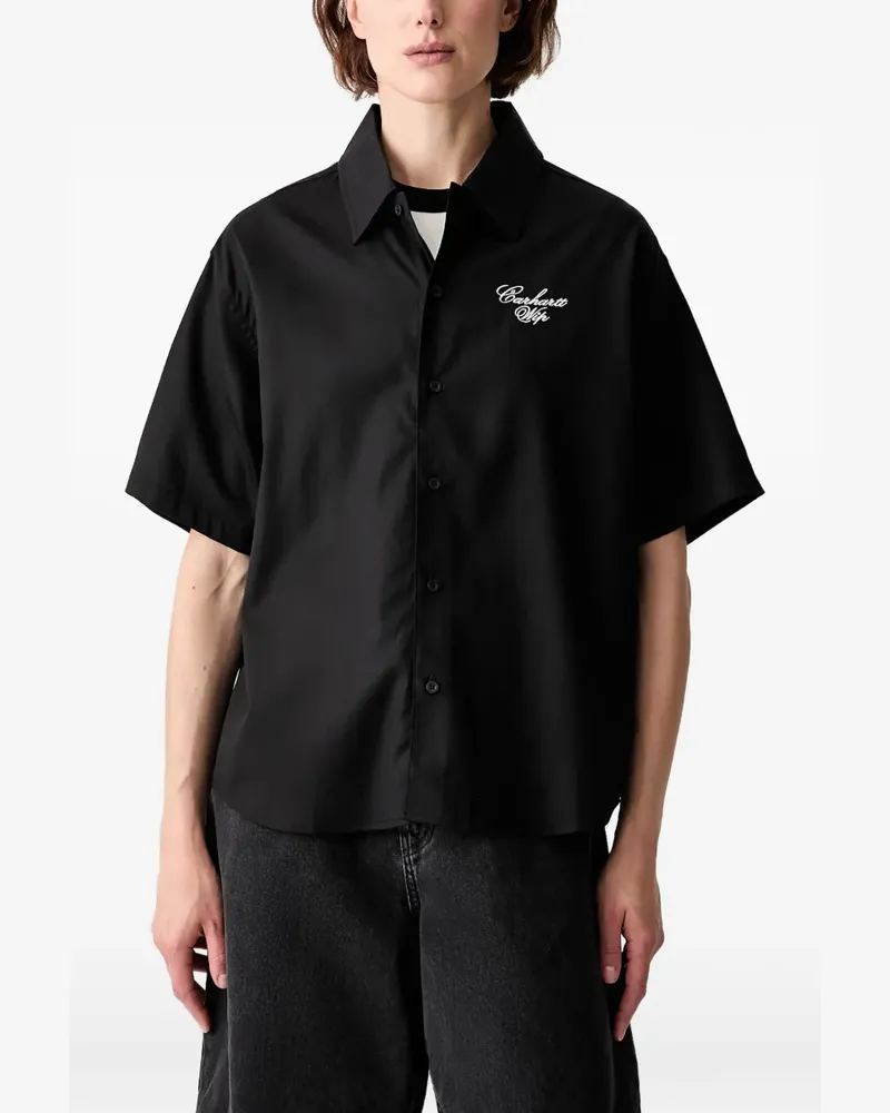Carhartt WIP logo-embroidered short-sleeve shirt - Schwarz Schwarz