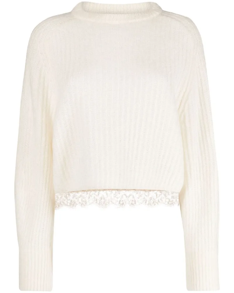 Fabiana Filippi Pullover mit Spitzenborte - Nude Nude