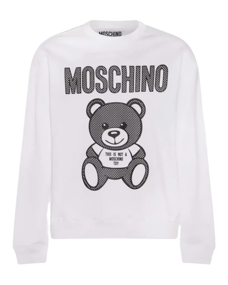 Moschino long-sleeve bear-detail sweatshirt - Weiß Weiß