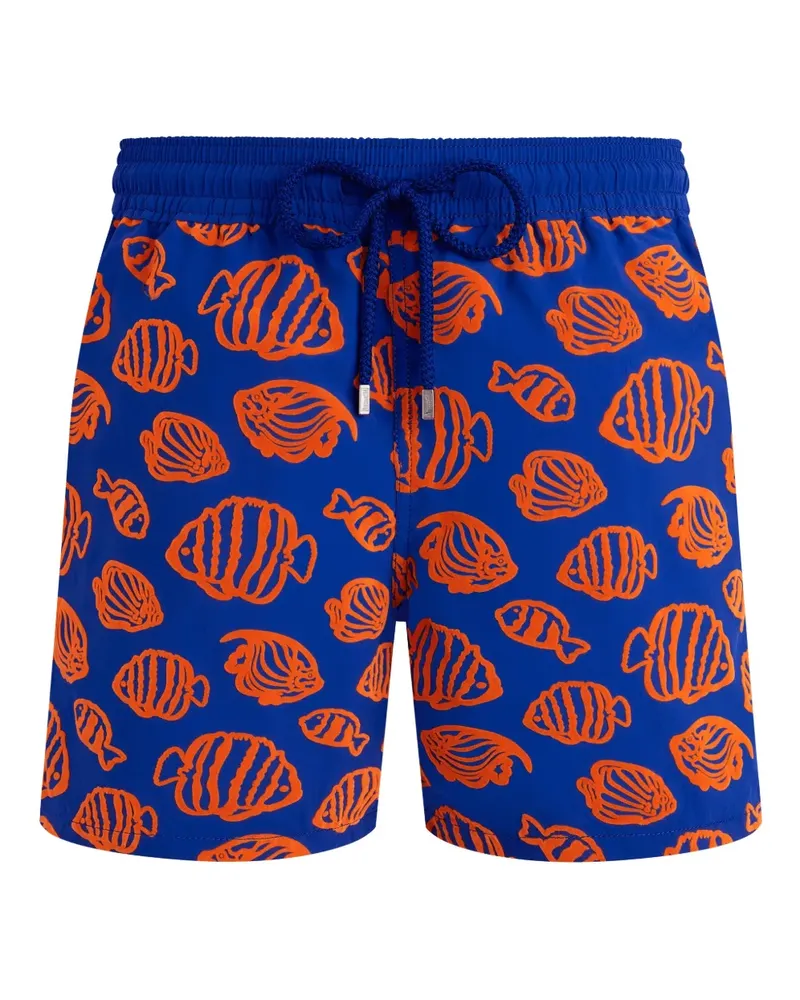 Vilebrequin Flocked Fishy Vibes Badeshorts - Blau Blau