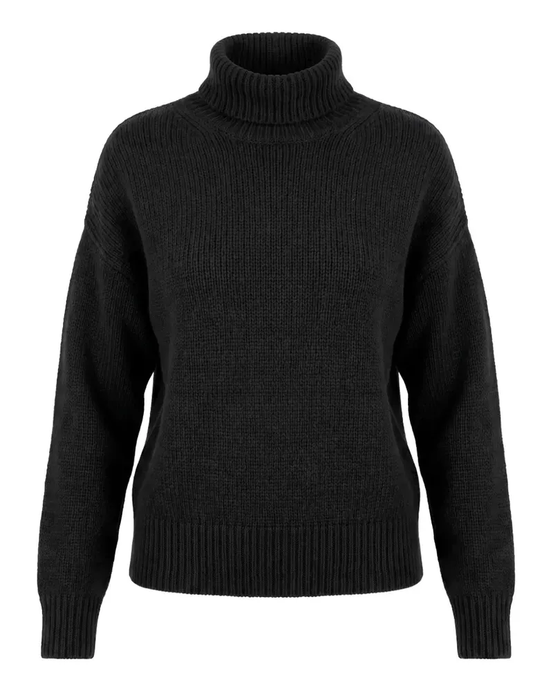 Sa Su Phi Rollkragenpullover mit Cut-Out - Schwarz Schwarz