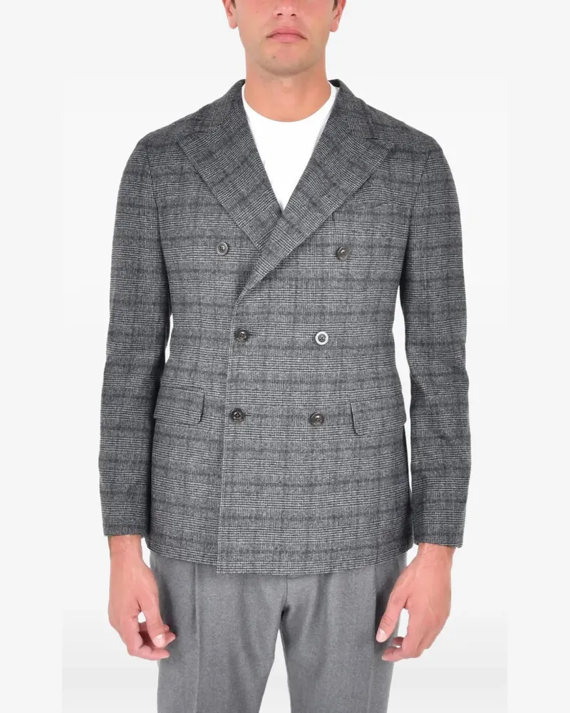 Boglioli double-breasted check jacket - Grau Grau