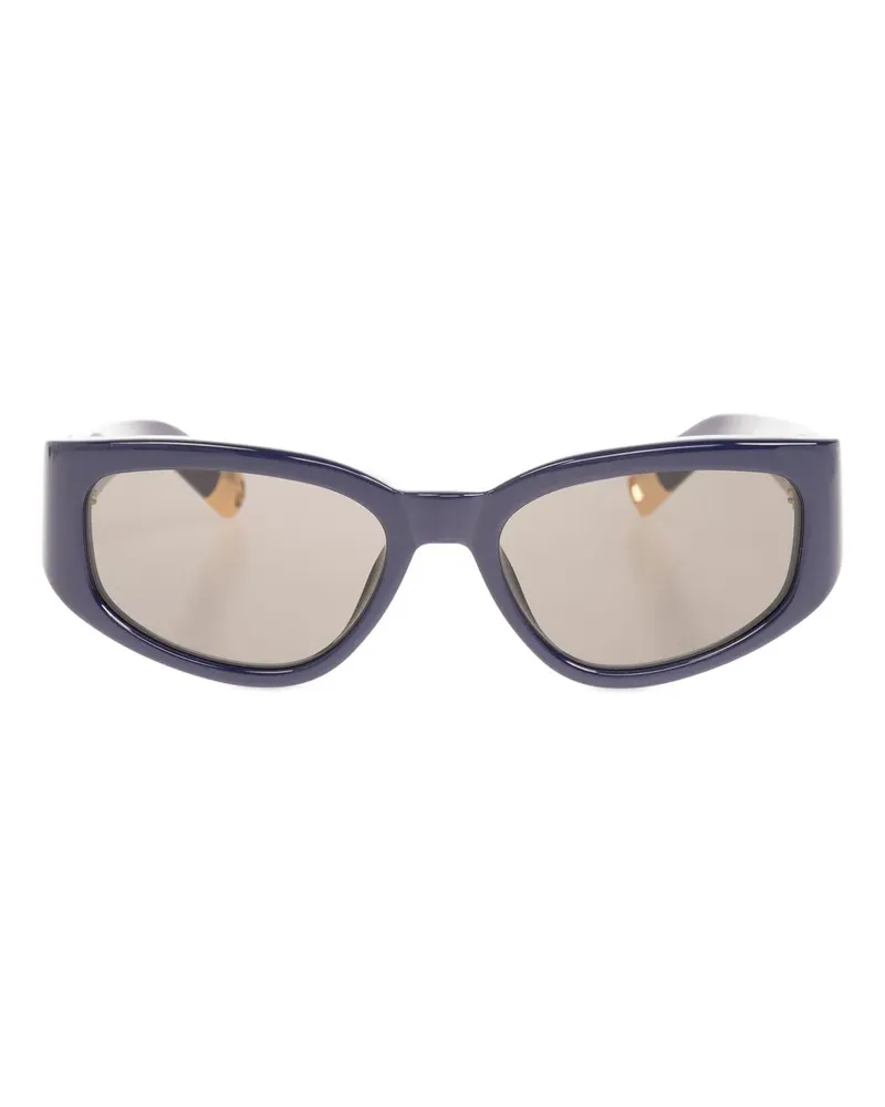 Jacquemus Sonnenbrille mit Logo-Print - Blau Blau